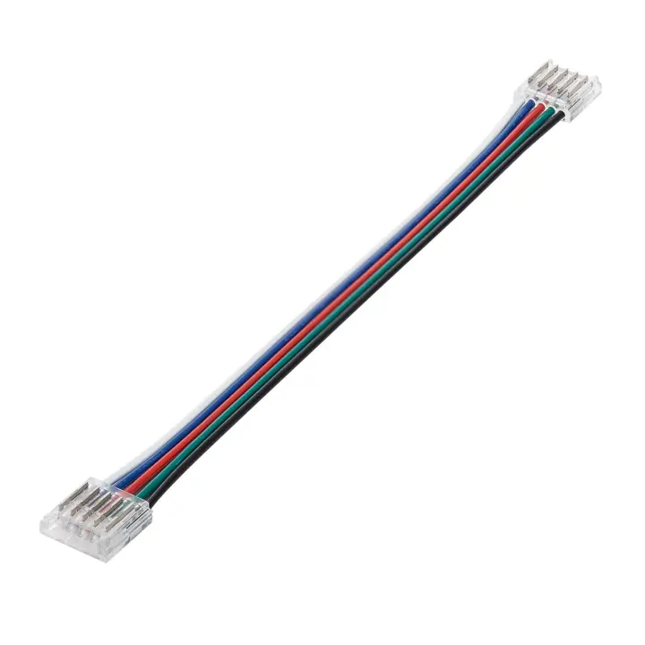 Ledkia Conector Hipopótamo doble con cable para Tira LED RGBW 12/24V DC SMD IP20 Ancho 12mm 12 mm - 1