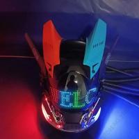 Máscara De Cosplay Punk Cyberpop Con Luz Y Pantalla De Subtítulos Rolling Mecha Soldado Tecnología Control Por App Regalo De Navidad Para Hombres Y Mujeres - details 10