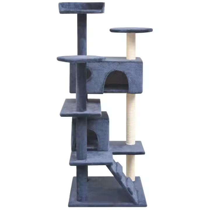 Rascador para Gatos Poste de 125 cm oscuro Azul - 1