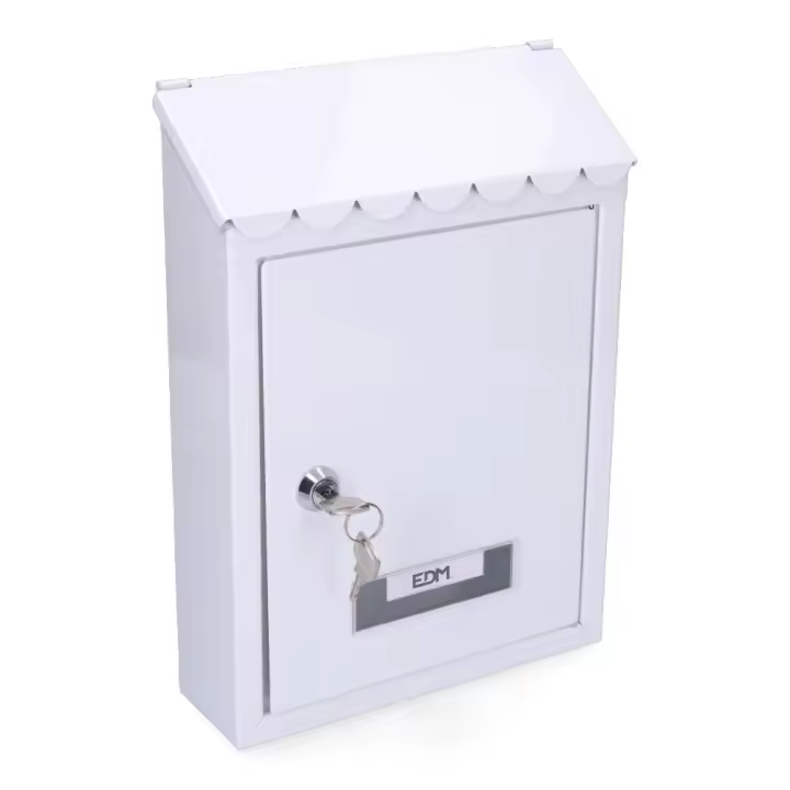 Buzón Acero 210x60x300mm Blanco EDM - 1