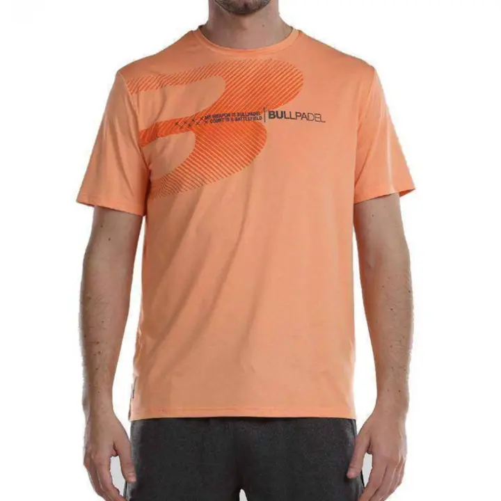 CAMISETA BULLPADEL AIRES NARANJA VIGORE  - Hombre pádel y tenis, Transpirable, Deporte Interior y Exterior, Running, Avanzado, Profesional, Iniciación - 1