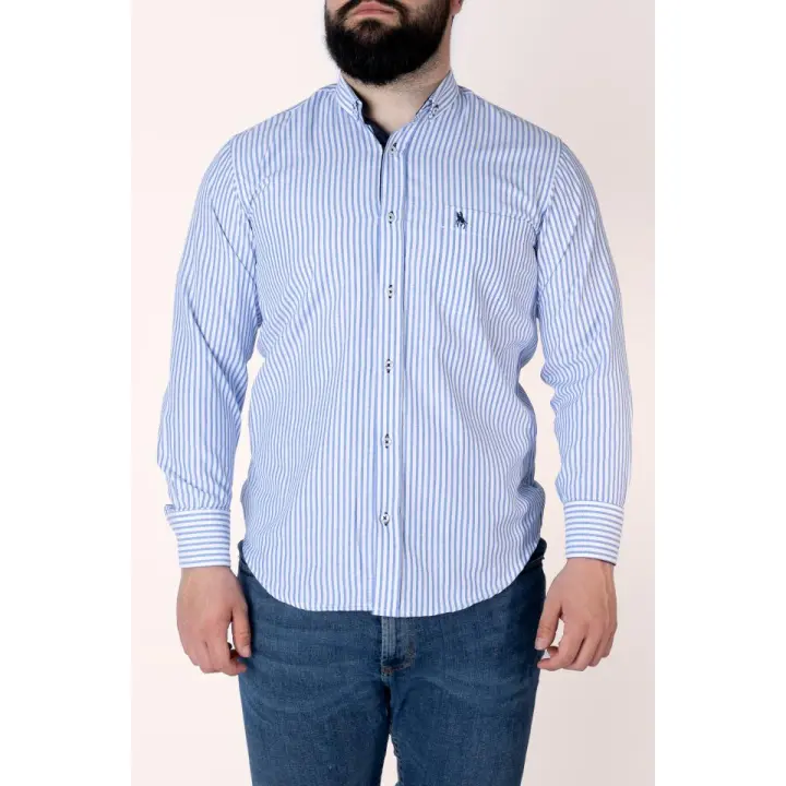 Camisa Hombre Manga Larga S&C - Formal y Cómoda - Algodón 100% - Corte Informal - Fabricado en España - 1