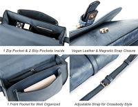Bolso Bandolera Grande para Mujer con Correa Ajustable y Extraíble (Azul) - details 3