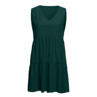 Vestido De Verano Para Mujer Estilo Casual Color Sólido Vestido Sin Mangas Cuello En V A-Line Largo Mini Polyester - details 26