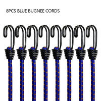 8Pcs Cordones Elásticos De Bungee De 60cm Para Camping Con Anillas Doble-J Cuerda Elástica De Latex Para Bicicleta Y Equipaje - details 5