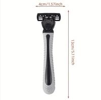 Afeitadora Manual De Acero Inoxidable Clásica Doble Corte 6 Capas Para Barba Y Bigote Afeitadora De Cuchilla Manual Para Hombres - details 4