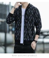 Nueva Chaqueta De Suéter Para Hombres 2024 De Alta Calidad Y Gruesa Para Otoño E Invierno Abrigo Cardigan Tejido Casual Cierre De Cremallera Estilo V Sin Capucha - details 6