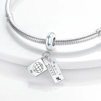 Encanto De Colgante De Árbol De Familia Platinado En Plata Para Pulsera De Bangle Y Collar DIY Regalo Con Doble Vuelo Aéreo - details 140