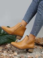 SP Botas Chelsea nuevo Botas de Mujer Botas Gruestas Tacón Bajo Botas de cuero botines retro Primavera y botas individuales Botas Cortas Mujer, - details 7