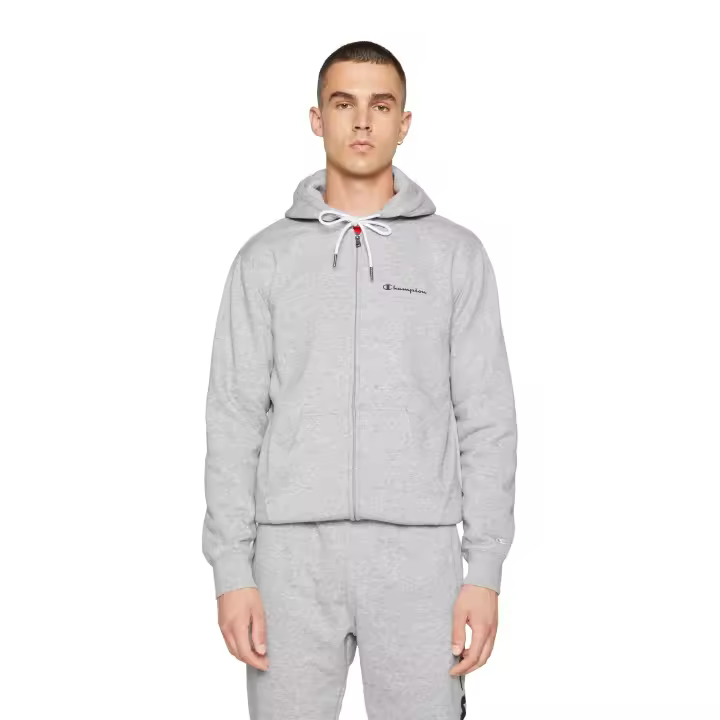 Chaqueta Champion Gris Small Texted Logo Zipper Jacket - 1