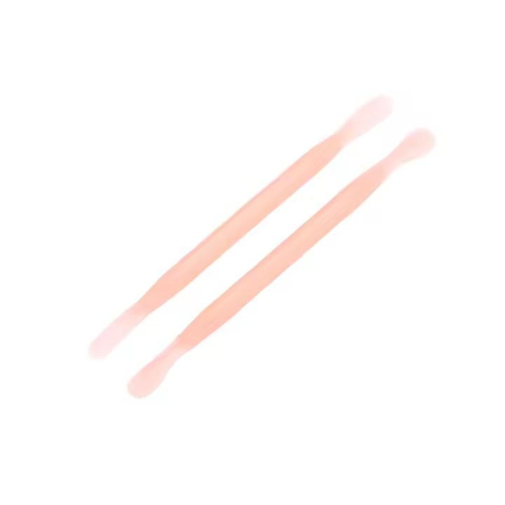 2pcs Herramienta De Cuidado De Uñas Y Pies Plástica Reutilizable Con Doble Final Para Eliminar Cutículas Y Piel Muerta En Manicura Y Pedicura - 1