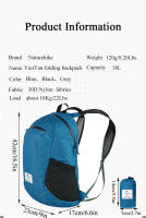 Mochila De Senderismo Naturehike 18L Ultraligera Plegable Y Impermeable Para Viajes Exterior Portátil Para Hombres Y Mujeres Camping Pequeña Mochila Azul Gris Negro - details 10