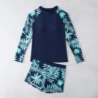 Traje De Baño De Dos Piezas Para Mujer 2024 Con Estampado De Surf Y Flores Long Sleeve Racerback Vest Y Cross Back Spandex Nylon - details 14