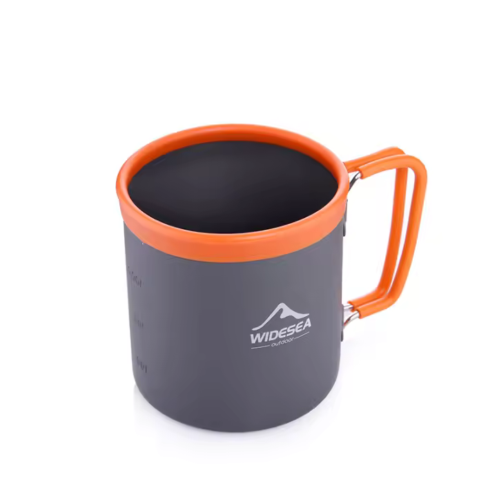 Taza De Camping Widesea De Aluminio Para Exteriores Mug De Turismo Utensilios De Mesa Para Picnic Y Cocina Equipamiento De Senderismo Y Trekking - 1
