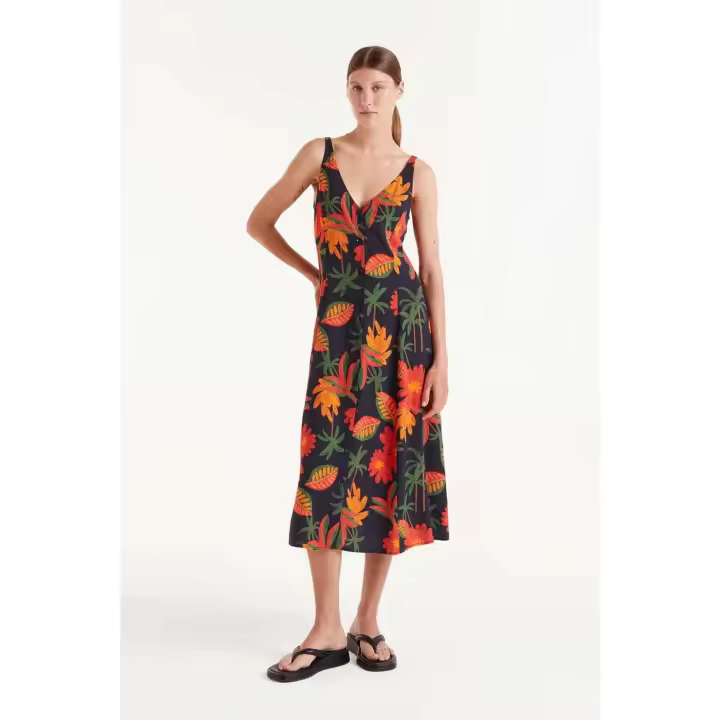 Compañia Fantastica Vestido Midi Estampado Floral Famara - 1