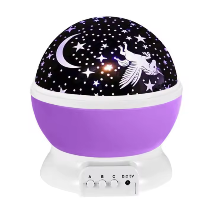 Luz Nocturna, Lámpara Infantil Quitamiedo, Luz Piloto, Lampara de Noche con Proyector Estrellas para Dormitorio de niños, luz LED de noche para bebé, decoración, Luna estrellas giratoria, Galaxia, Regalo Navidad, Reyes - 1