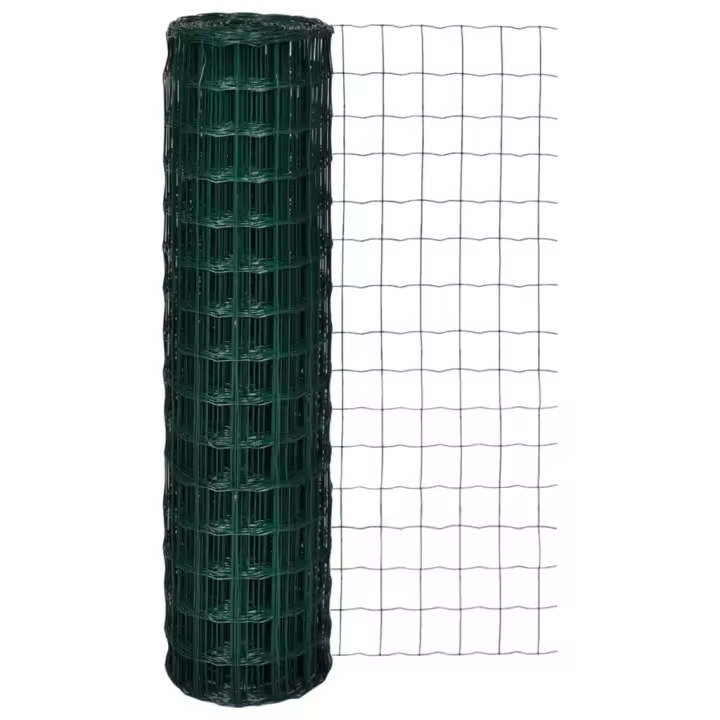 vidaXL Set de euro valla acero verde 25x1,5 m - 1