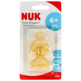 Nuk Tetina Látex Talla Boca Ancha Talla 2 Orificio L  2Uds - 1