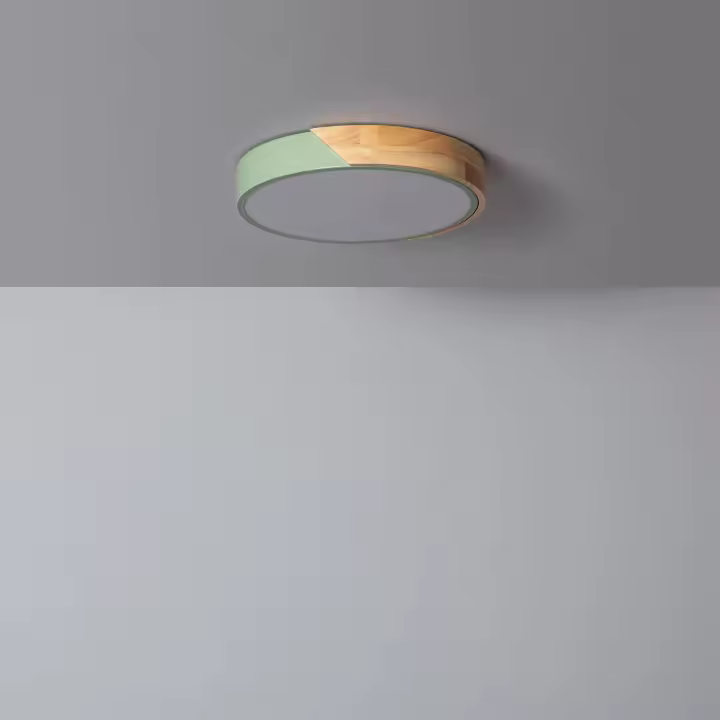 Ledkia Plafón LED 18W Circular Madera Ø320 mm CCT Seleccionable Semi-Dari ILUZZIA - 1