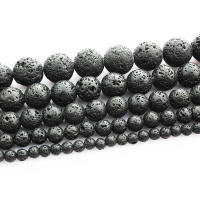 Talares De Lava Natural Grade a En Tamaños 4/6/8/10/12mm Para Fabricación De Joyas Negros Redondos Volcánicos Para DIY Pulseras Y Aretes - details 1