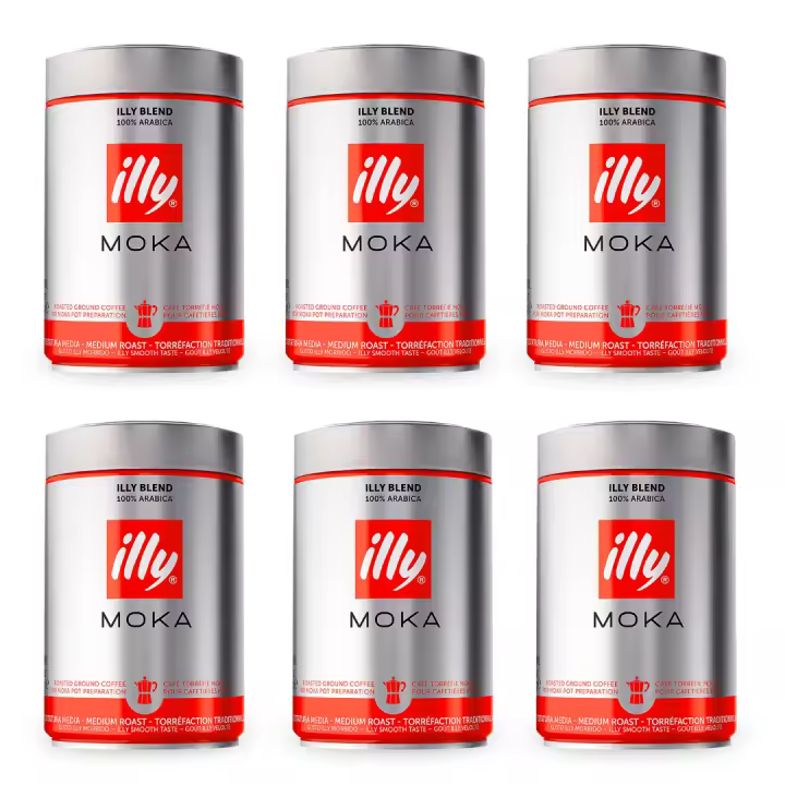 Pack 6 x Illy Café Molido Clásico Moka 250 Grs - Qumir - 1