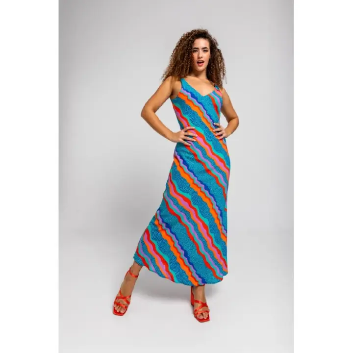 Vestido largo evasé - Son de mar Lolina Talla S - 1