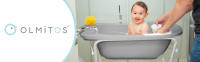 Olmitos - Cubeta Bañera para Bebé con Patas Plegables | Incluye Reductor Antideslizante y Termómetro de Agua, válvula de vaciado y cacito para agua | Desde 0+ Meses - details 0