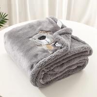 Manta Bebé De Algodón Flannel Con Bordado De Oso Cartoon Para Niños Y Niñas Recién Nacidos Manta De Sillín De Bebé Cubierta De Cama Para Infantes - details 0