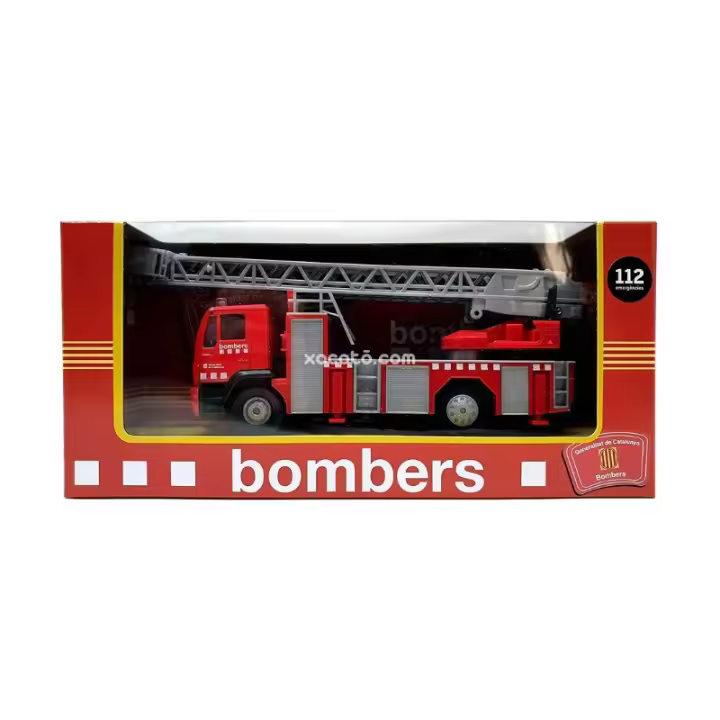 XOCOTŌ® Camión Bombers Barcelona - Maqueta de vehíclo en miniatura, metálico, escalera extensible - Escala 1:35 - xocoto - 1