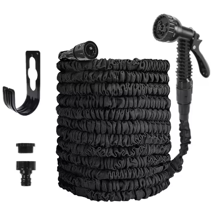 Pistola De Lavado De Coche a Alta Presión Jardín Riega Expansible Mágica Riegos Tubos De Agua Estante Jardinería Suministros 25FT-200FT Ajustable Anti-Abrasión Anti-Corrosión Flexible Rewindable Soporte Muro DIN TPE - 1
