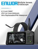 Cámara Endoscopio IPS HD 1080P 4.5'' Lente Dual/Triple Autofocus Reemplazable Inspección 1-15 Metros Para Coche Alcantarillado Borescope - details 0
