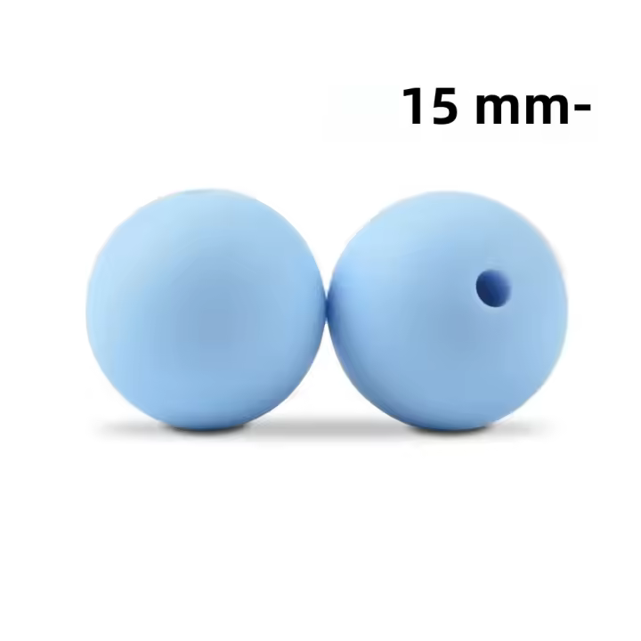100Pcs Bolas De Silicona De 15MM Para Joyería Accesorios De Cadena De Llaveros Hechos De Silicona Libre De BPA Para Creación De Joyas - 1