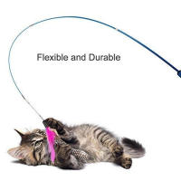 Juguete Para Gatos Telescopio De Tres Secciones Muy Largo Palillo Telescopio Para Gatos Cabeza De Pluma Reemplazable Suministros Para Juguete De Gatos - details 2