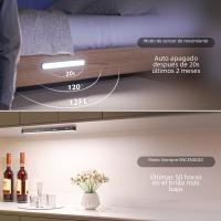 Luz De Armario Recargable WILLED 60 LED Sensor De Movimiento Control Táctil Dimmer Luz Nocturna Rectangular Con Batería Incluida - details 1