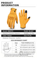 Guantes De Motocicleta De Cuero Genuino MJMOTO Verano Transpirables Con Dedos Completos Guantes De Conducción Retro Para Teléfono Móvil Para Hombres - details 2
