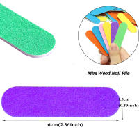 100 Pcs Archos De Uñas De Madera Doble Lado Mini Archos De Uñas Desechables Colores Sandpaper De Papel De Hierro Herramientas De Pulido Y Polvo Para Manicura - details 8