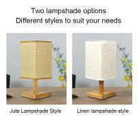 Lámpara De Mesa LED Estilo Chino Decorativo Luz Nocturna USB Dimmer Con Sombrilla De Tela Iluminación Para Dormitorio - details 5