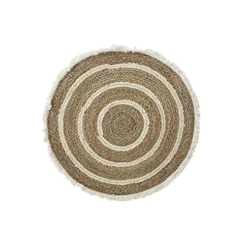 Alfombra Fibra maiz Seagrass 83x83 cm-DAMDAM GO - 1