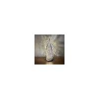 Lámpara de escritorio portátil inalámbrica con forma de farol retro hueca, estilo bohemio marroquí, con tallado hueco - details 0