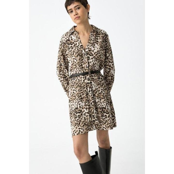 Marcas Mujer Ropa Tiffosi Tiffosi mujer Vestidos y monos  Vestido leopardo con cinturón -Tiffosi- Leopard_1 animal print