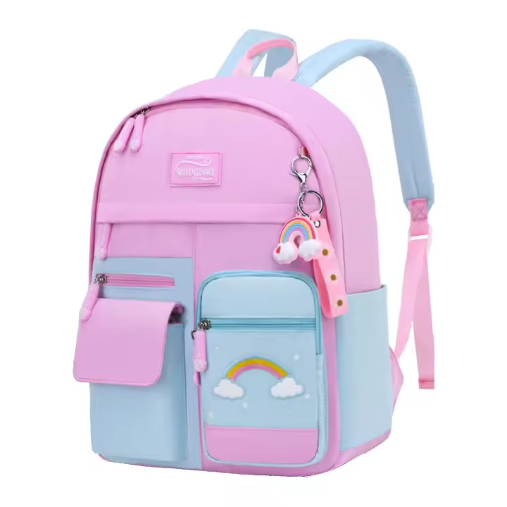 Mochila arcoíris de gran capacidad para niñas, bolsa de libros para estudiantes, escuela primaria, estudiantes de secundaria - 1