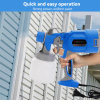 1500W pistola pulverizadora de pintura electrica HVLP, pistola de pintura para paredes de casa spray pulverizador de agua,  boquilla aerografo Muebles de jardín herramientas de pintura prostormer - details 5