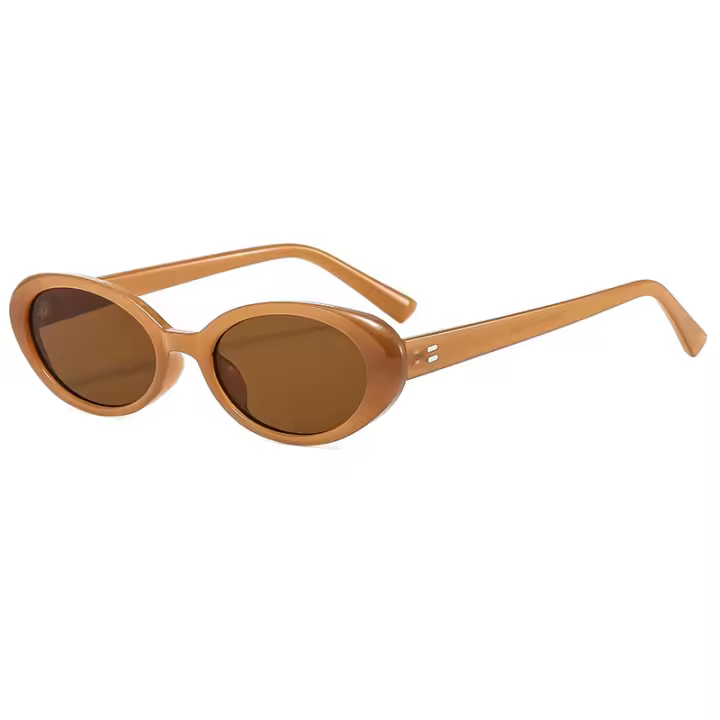 Gafas de sol con decoración de remaches ovalados pequeños para mujer lentes hombre niña vasos Venta al por mayor Vintage Sun Glasses Sunglasses Dropshipping Wholesale - 1