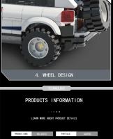 Bloques De Construcción De Vehículo Off-Road Para Ciudad 406 Piezas Juguete Educativo DIY Para Niños Regalos De Fiestas Y Navidad Modelo De Carrera De Coche Colección Decoración De Escritorio - details 7