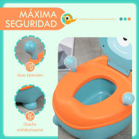 ZONEKIZ Orinal para Bebé de 6-36 Meses Portátil Orinal Infantil en Forma de Alien con Tapa Estructura Antideslizante Inodoro de Aprendizaje Carga 40 kg 35,6x35,7x22,2 cm Azul - details 0