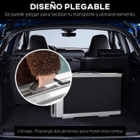 HOMCOM Rampa para Silla de Ruedas Plegable 122x73,5 cm Rampa Portátil de Aluminio Rampa de Umbral Antideslizante para Escaleras Puertas Discapacitados Carga 270 kg Negro - details 4