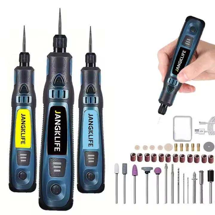 Kit De Herramienta Rotativa Sin Cable USB Para Carpintería Y Joyería Mini Taladro Inalámbrico Para Engrafado En Madera Vidrio Y Metal - 1