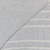 Colcha multiuso 85% algodón reciclado 15% poliéster diseño rayas gris liso - details 4