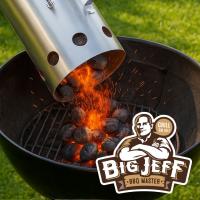Encendedor  Barbacoa de Carbón Big Jeff | Chimenea de Acero Inoxidable con Mango de Madera | Rápido, Seguro y Eficiente | Incluye Guante Térmico BBQ 250 °C + 40 Pastillas de Encendido Samba - details 2