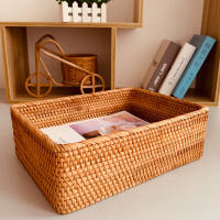 Cestas De Almacenamiento De Rotura Hechas a Mano Tejidas En Vara Para Decoración Tazas De Frutas Y Caja De Almacenamiento De Aperitivos - details 2